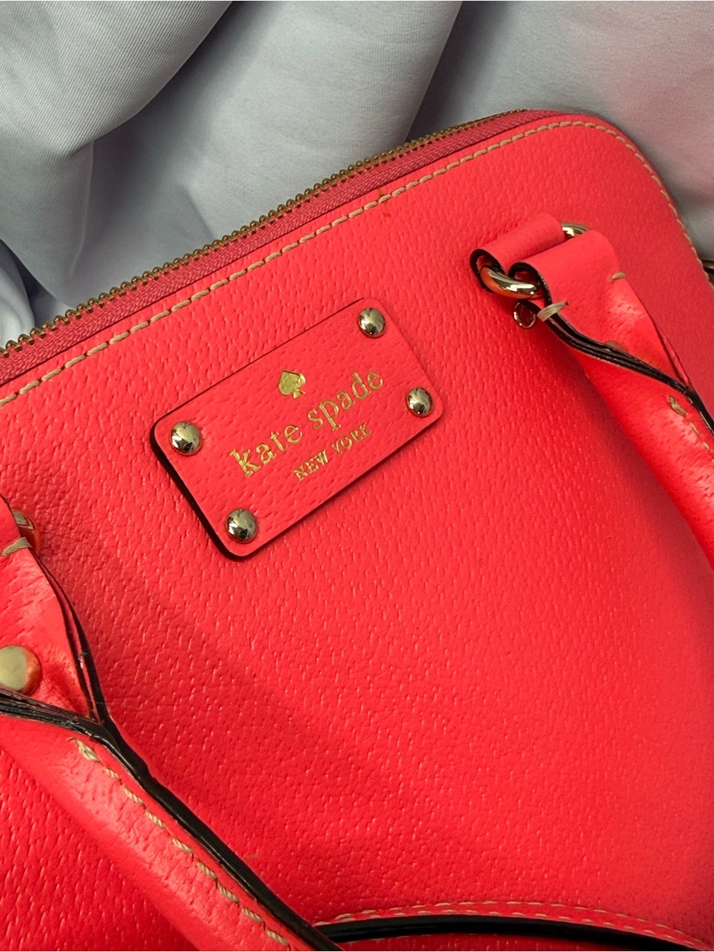 (new+tag) Kate Spade New York Rachelle Satchel Handbag Wellesley Hotrose - Picture 11 of 11